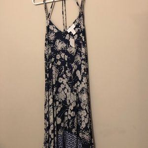 Jessica Simpson Navy asymmetrical maternity dress
